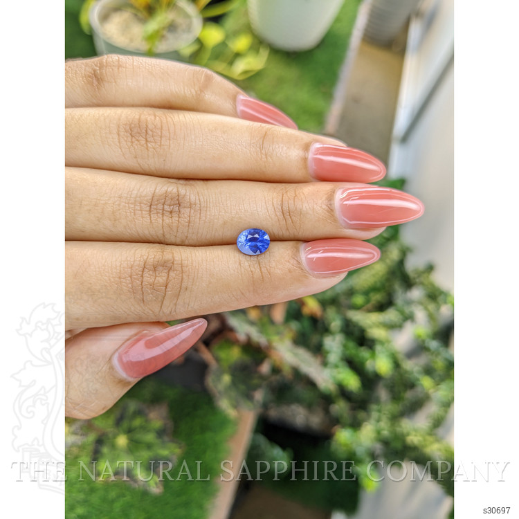 1.37 Ct. Blue Sapphire from Ceylon (Sri Lanka)