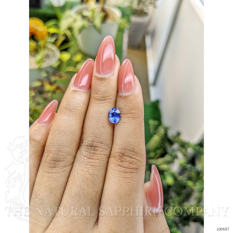 1.37 Ct. Blue Sapphire from Ceylon (Sri Lanka)