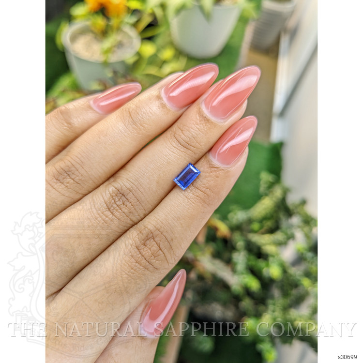 0.91 Ct. Blue Sapphire from Ceylon (Sri Lanka)