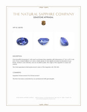 1.48 Ct. Blue Sapphire from Ceylon (Sri Lanka) Appraisal