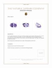 1.60 Ct. Pinkish Purple Sapphire from Ceylon (Sri Lanka) Appraisal