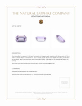 1.30 Ct. Purple Sapphire from Ceylon (Sri Lanka) Appraisal