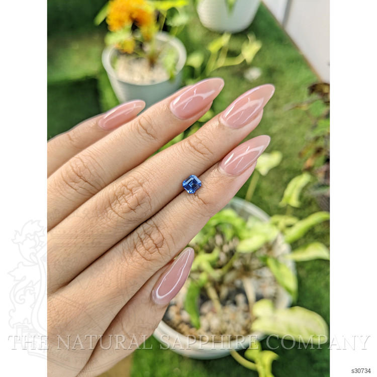 0.71 Ct. Blue Sapphire from Ceylon (Sri Lanka)