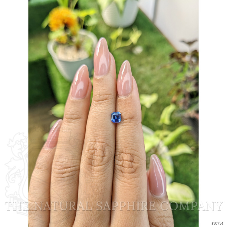 0.71 Ct. Blue Sapphire from Ceylon (Sri Lanka)