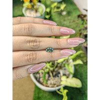 1.21 Ct. Green Sapphire from Madagascar Life Style