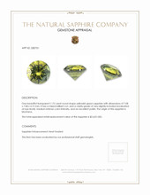 1.75 Ct. Yellowish Green Sapphire from Montana Appraisal