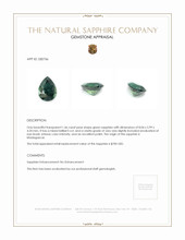 1.46 Ct. Green Sapphire from Madagascar Appraisal