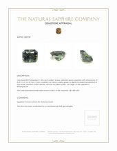 1.50 Ct. Yellowish Green Sapphire from Madagascar Appraisal