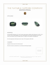 1.02 Ct. Green Sapphire from Madagascar Appraisal