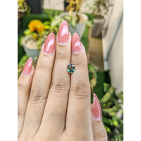 1.08 Ct. Bluish Green Sapphire from Madagascar Life Style