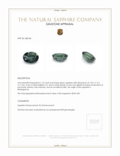 1.23 Ct. Green Sapphire from Madagascar Appraisal