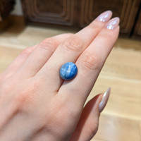 12.58 Ct. Blue Star Sapphire from Burma (Myanmar) Life Style