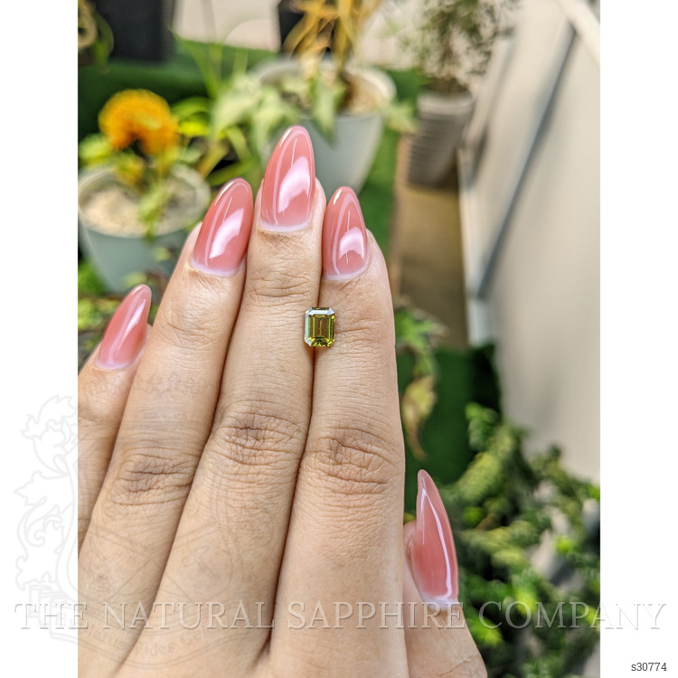 1.12 Ct. Greenish Yellow Sapphire from Madagascar