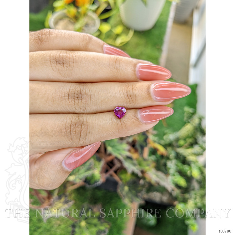 0.82 Ct. Purplish Pink Sapphire from Ceylon (Sri Lanka)