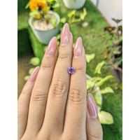 1.11 Ct. Pinkish Purple Sapphire from Ceylon (Sri Lanka) Life Style