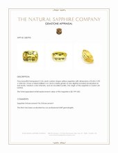 2.54 Ct. Yellow Sapphire from Ceylon (Sri Lanka) Appraisal