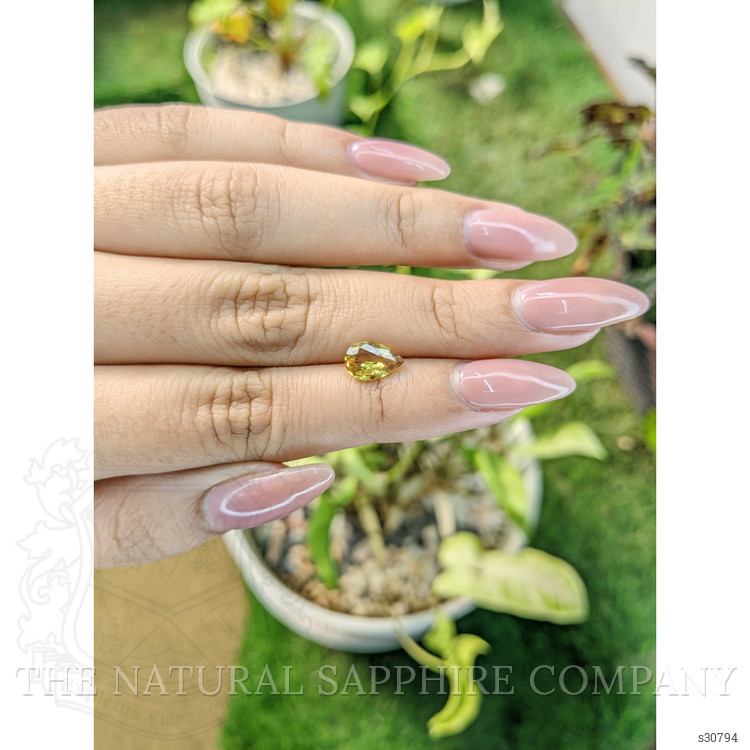 1.17 Ct. Orangish Yellow Sapphire from Ceylon (Sri Lanka)