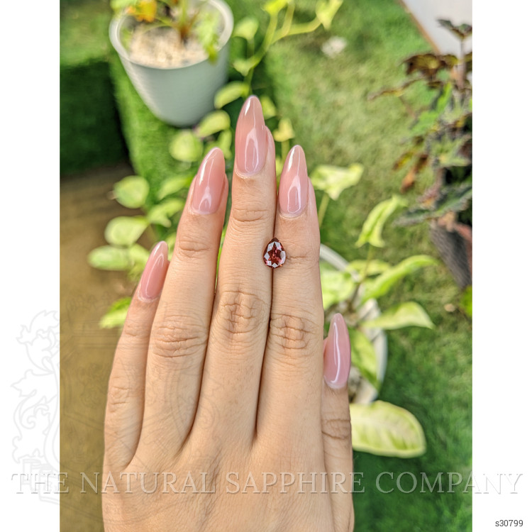 1.51 Ct. Orangish Brown Sapphire from Ceylon (Sri Lanka)