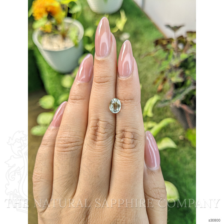 1.74 Ct. Greenish Yellow Sapphire from Ceylon (Sri Lanka)