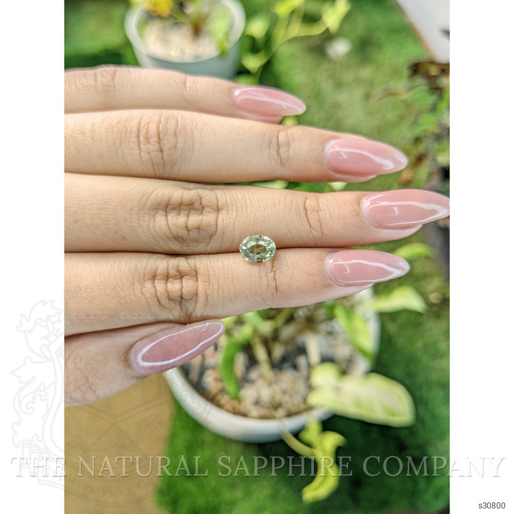 1.74 Ct. Greenish Yellow Sapphire from Ceylon (Sri Lanka)