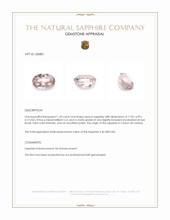 1.30 Ct. Peach Sapphire from Ceylon (Sri Lanka) Appraisal