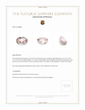 1.30 Ct. Peach Sapphire from Ceylon (Sri Lanka) Appraisal