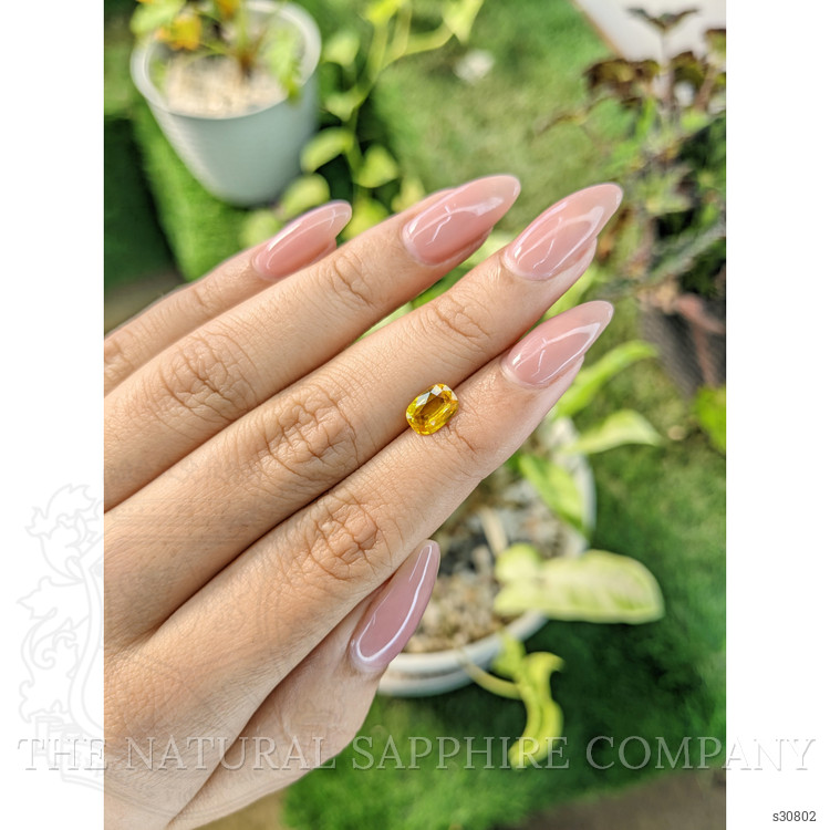 1.18 Ct. Orangish Yellow Sapphire from Ceylon (Sri Lanka)
