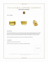 1.45 Ct. Yellow Sapphire from Ceylon (Sri Lanka) Appraisal