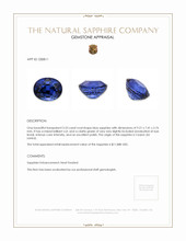 3.33 Ct. Blue Sapphire from Ceylon (Sri Lanka) Appraisal