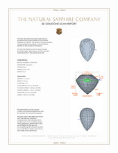 4.40 Ct. Blue Sapphire from Ceylon (Sri Lanka) 3 D Scan Report