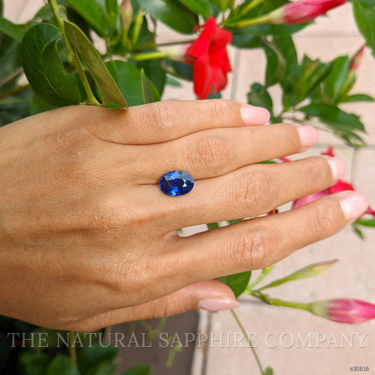 3.97 Ct. Blue Sapphire from Ceylon (Sri Lanka)