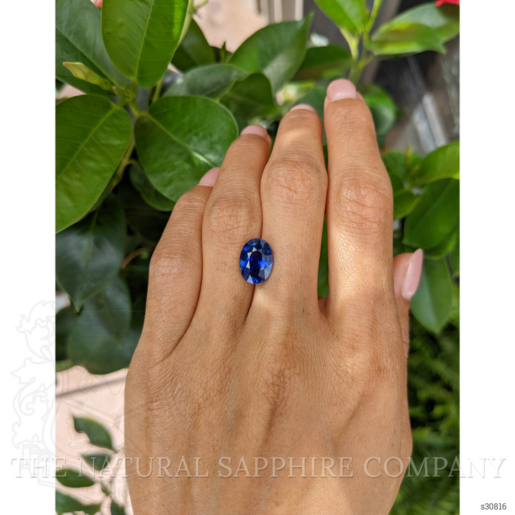 3.97 Ct. Blue Sapphire from Ceylon (Sri Lanka)