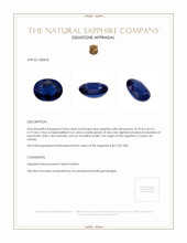 4.04 Ct. Blue Sapphire from Ceylon (Sri Lanka) Appraisal