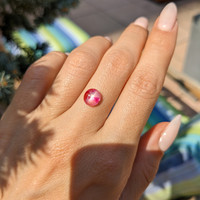 2.25 Ct. Pink Star Sapphire from Burma (Myanmar) Life Style