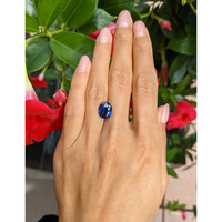 4.13 Ct. Blue Sapphire from Ceylon (Sri Lanka) Life Style