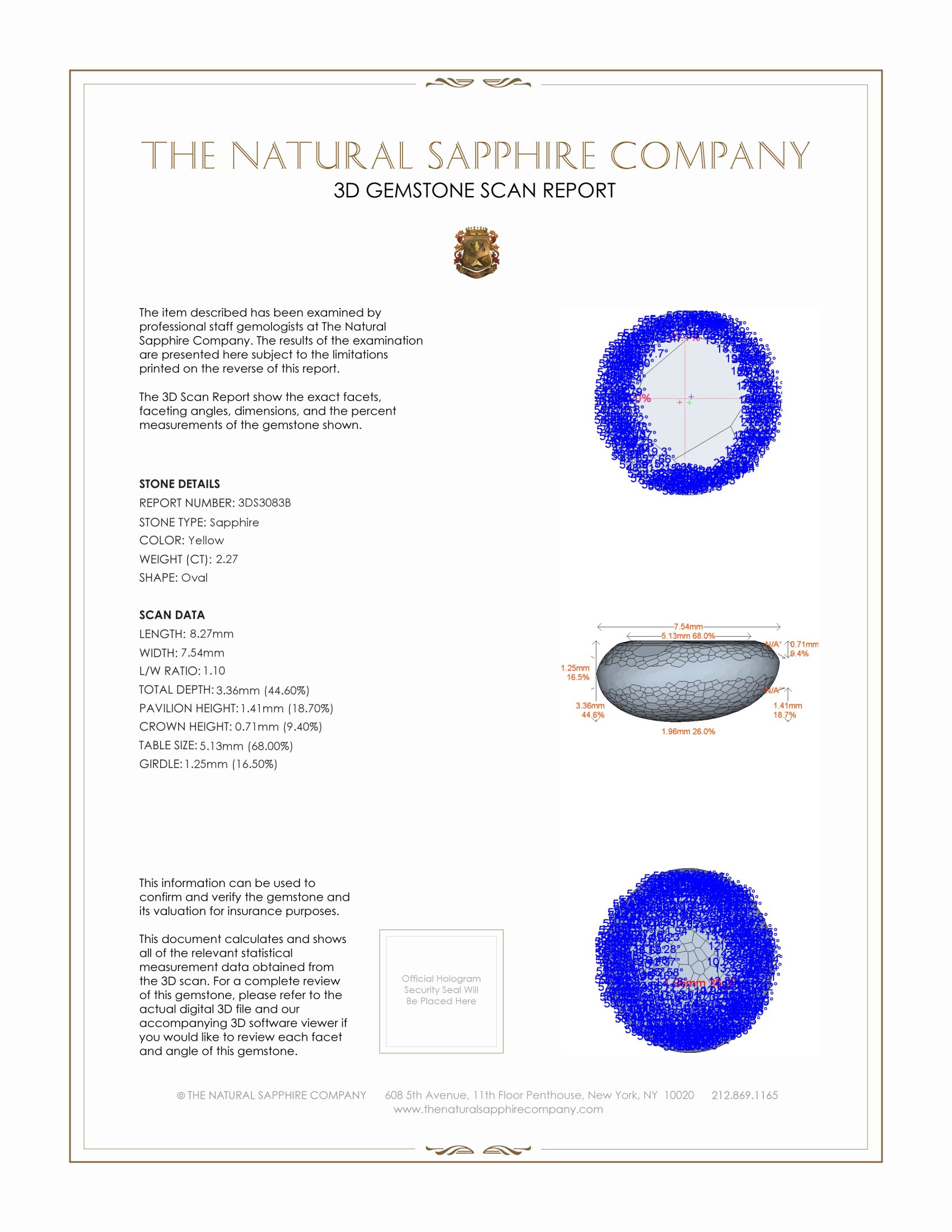 2.27 Ct. Yellow Star Sapphire from Burma (Myanmar)