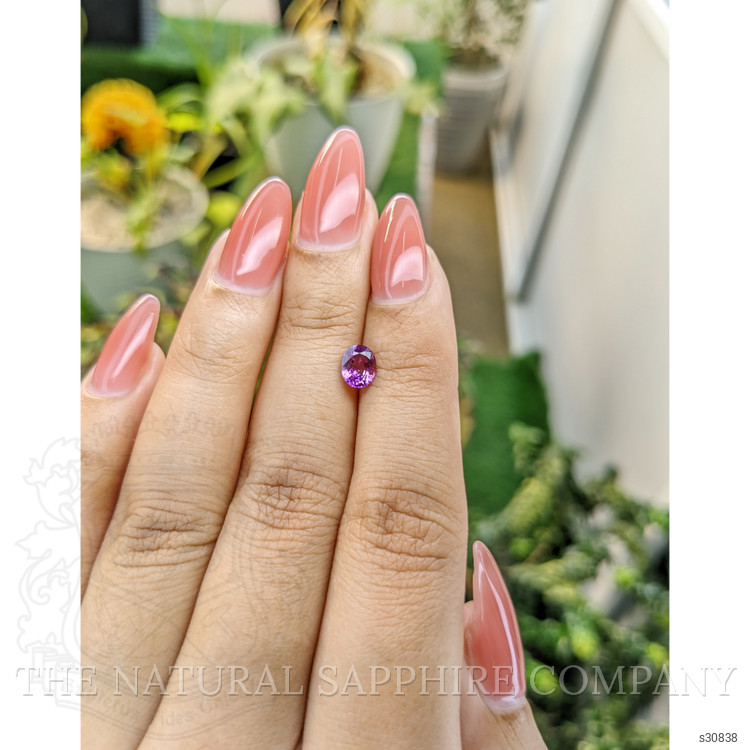 0.77 Ct. Pinkish Purple Sapphire from Ceylon (Sri Lanka)