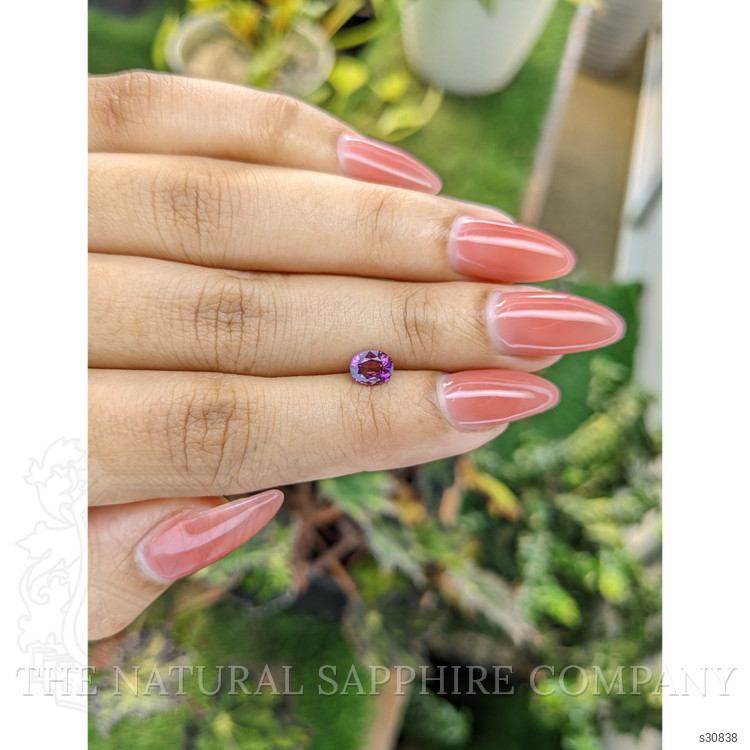 0.77 Ct. Pinkish Purple Sapphire from Ceylon (Sri Lanka)