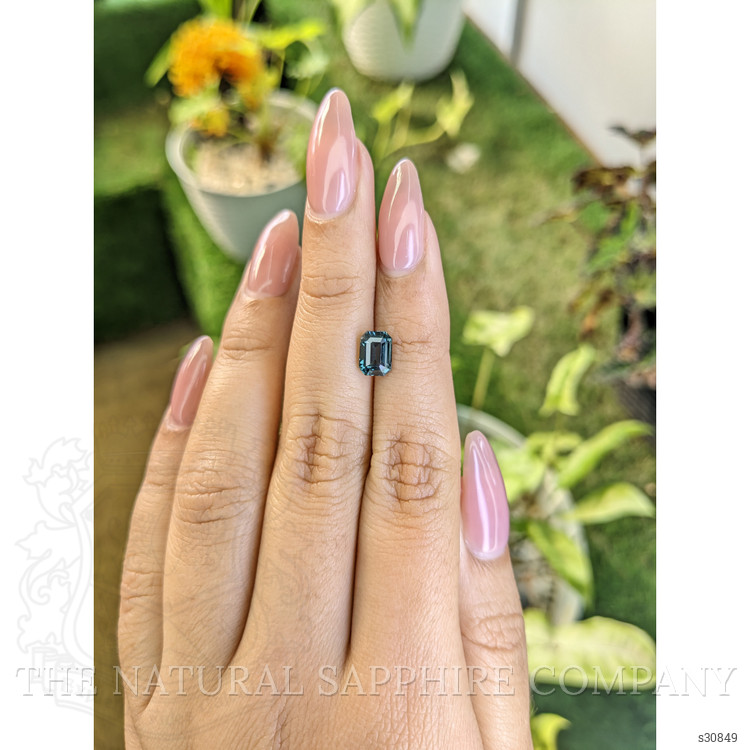 1.80 Ct. Bluish Green Sapphire from Ceylon (Sri Lanka)