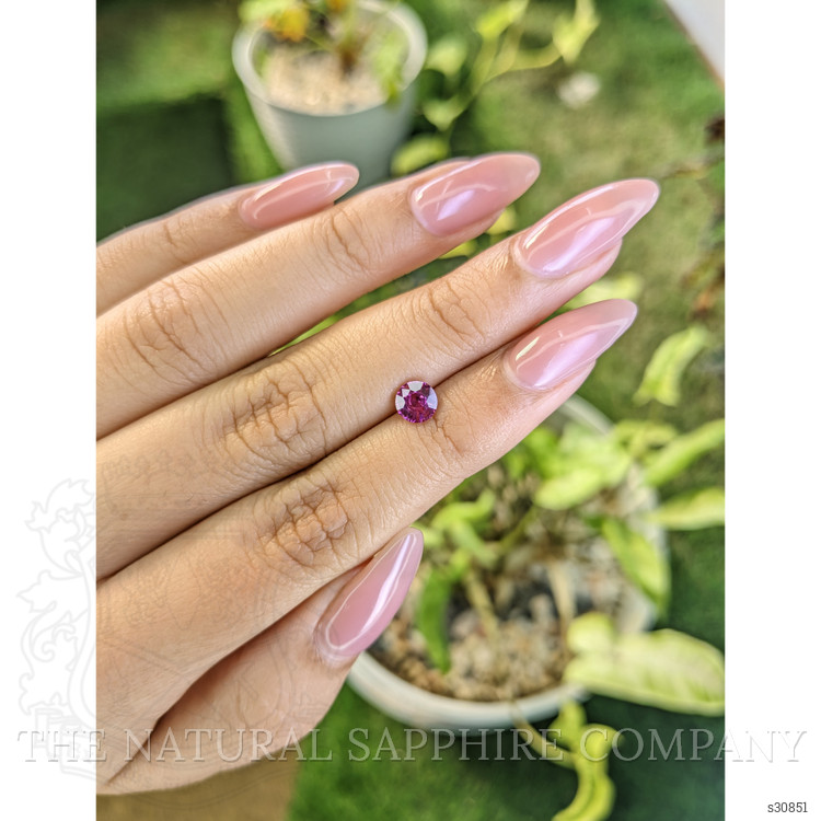 0.76 Ct. Purplish Pink Sapphire from Ceylon (Sri Lanka)