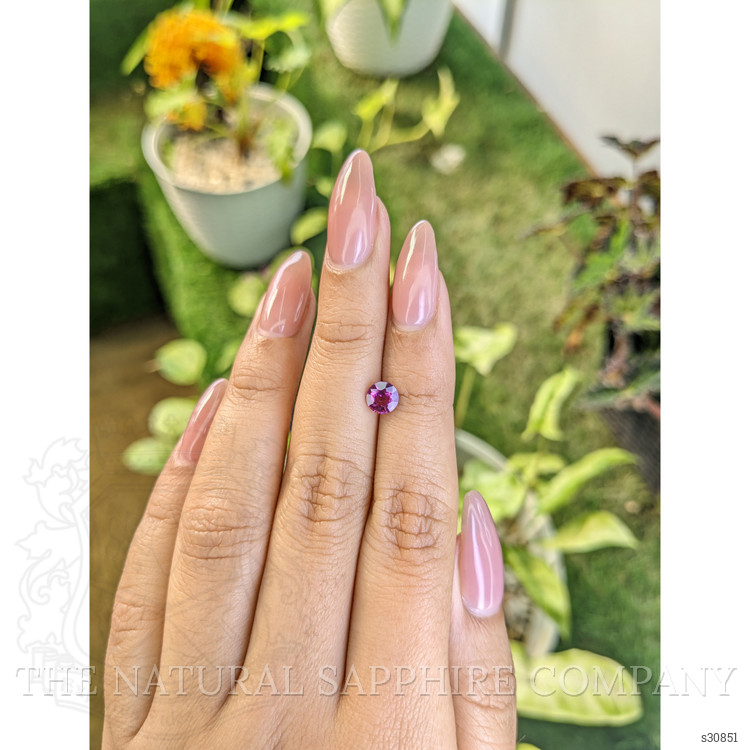 0.76 Ct. Purplish Pink Sapphire from Ceylon (Sri Lanka)