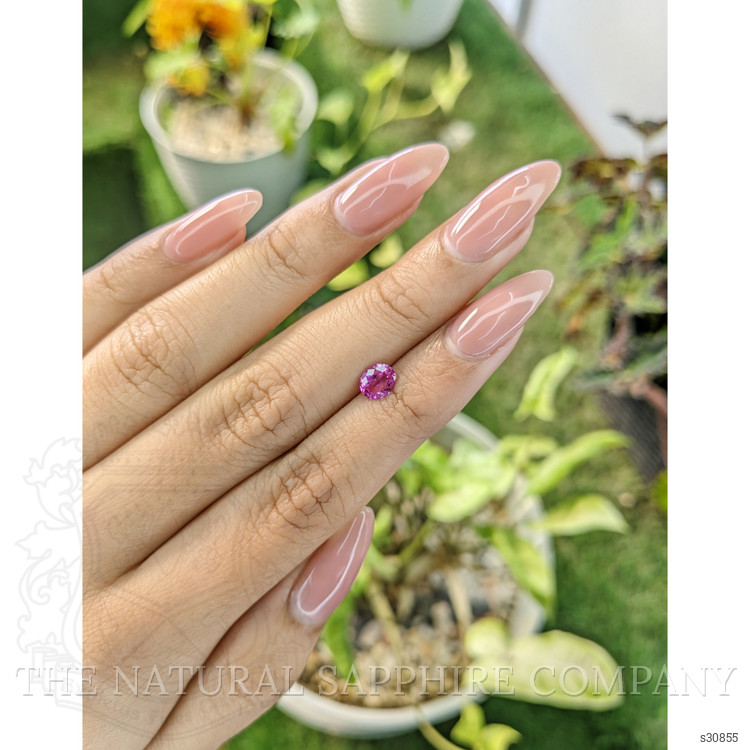 0.65 Ct. Purplish Pink Sapphire from Ceylon (Sri Lanka)