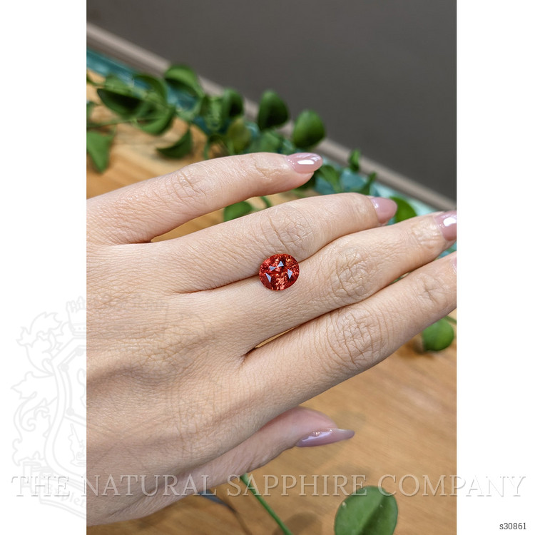 3.54 Ct. Reddish Orange Sapphire from Ceylon (Sri Lanka)
