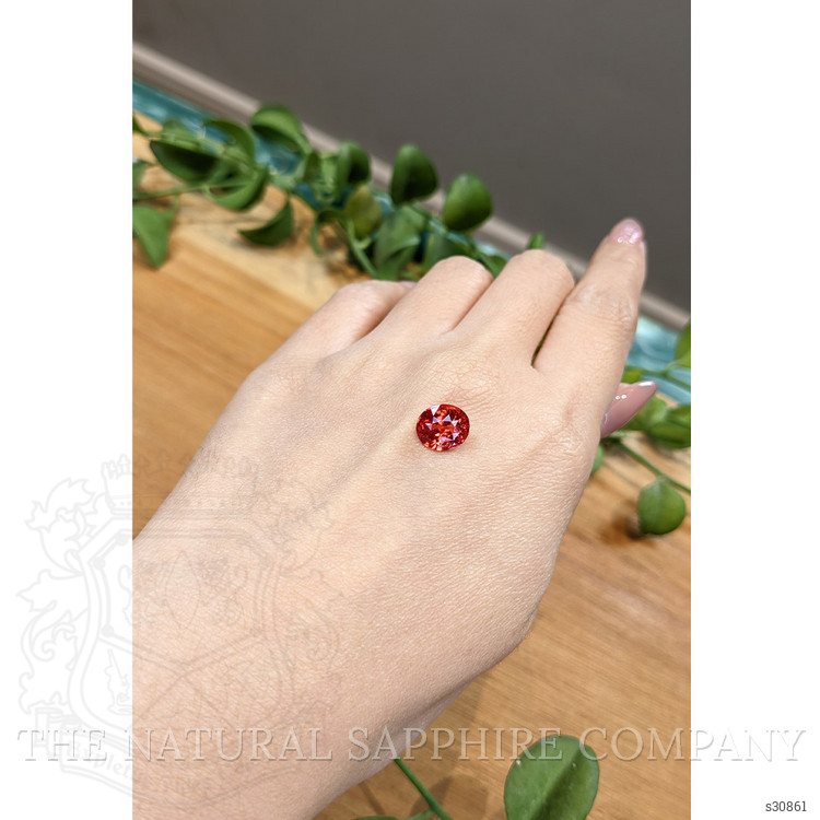 3.54 Ct. Reddish Orange Sapphire from Ceylon (Sri Lanka)