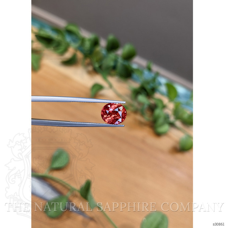 3.54 Ct. Reddish Orange Sapphire from Ceylon (Sri Lanka)
