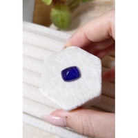 7.84 Ct. Blue Cabochon Sapphire from Ceylon (Sri Lanka) Life Style