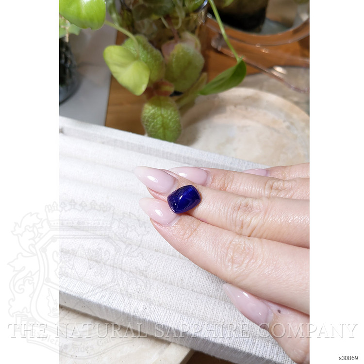 7.84 Ct. Blue Cabochon Sapphire from Ceylon (Sri Lanka)
