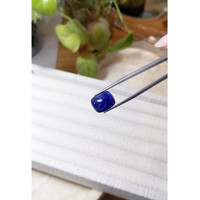 7.84 Ct. Blue Cabochon Sapphire from Ceylon (Sri Lanka) Life Style