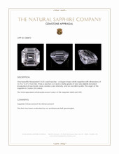 15.05 Ct. White Sapphire from Ceylon (Sri Lanka) Appraisal