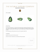1.51 Ct. Bluish Green Sapphire from Australia Appraisal
